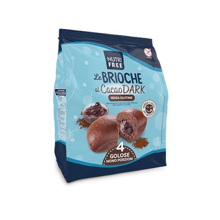 Nutrifree Alimenti senza Glutine Dolci e Merende Le Brioche Cacao Dark 200 g