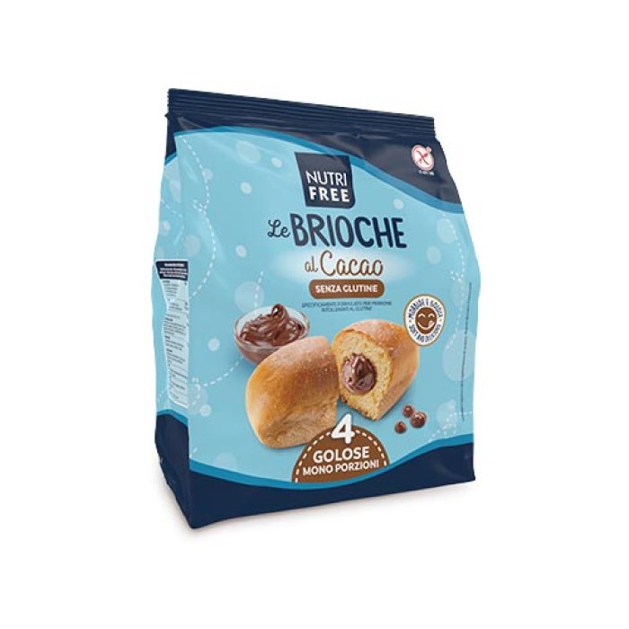 Nutrifree Alimenti senza Glutine Dolci e Merende Le Brioche con ripieno Cacao 200 g