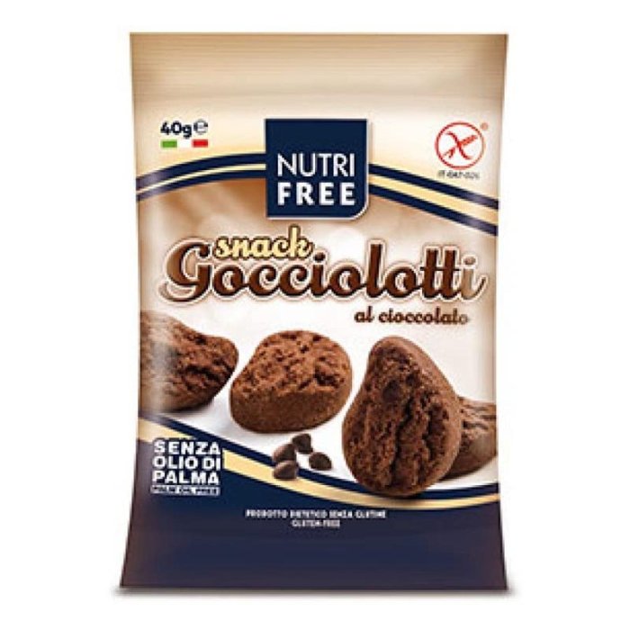 Nutrifree Alimenti senza Glutine Dolci e Merende Gocciolotii al Cioccolato 400 g