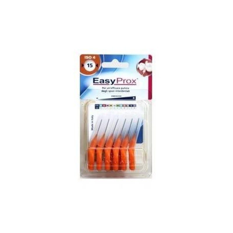 Pharmadent Igiene Orale e Denti Sani Easyprox Scovolini Dentali Misura 15 Colore Arancio 6 pz