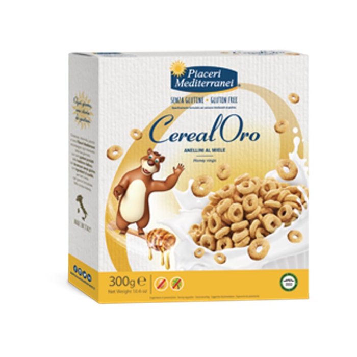 Eufarma Linea Senza Glutine Piaceri Mediterranei Colazione Cerealoro Anellini al Miele 300 g