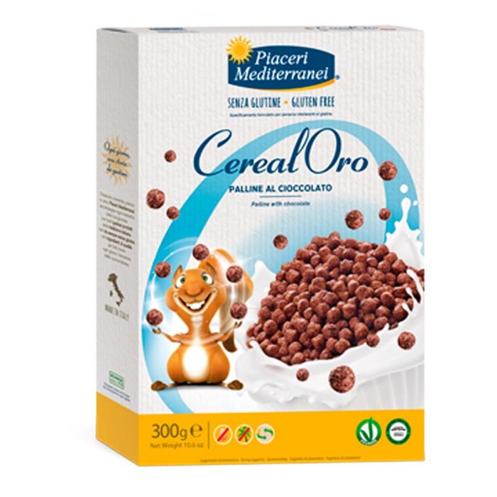 Eufarma Linea Senza Glutine Piaceri Mediterranei Colazione Cerealoro Palline al Cioccolato 300 g