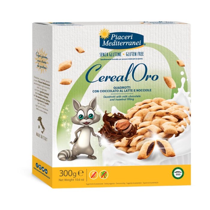 Eufarma Linea Senza Glutine Piaceri Mediterranei Colazione Cerealoro Quadrotti Cioccolato Nocciole 300 g