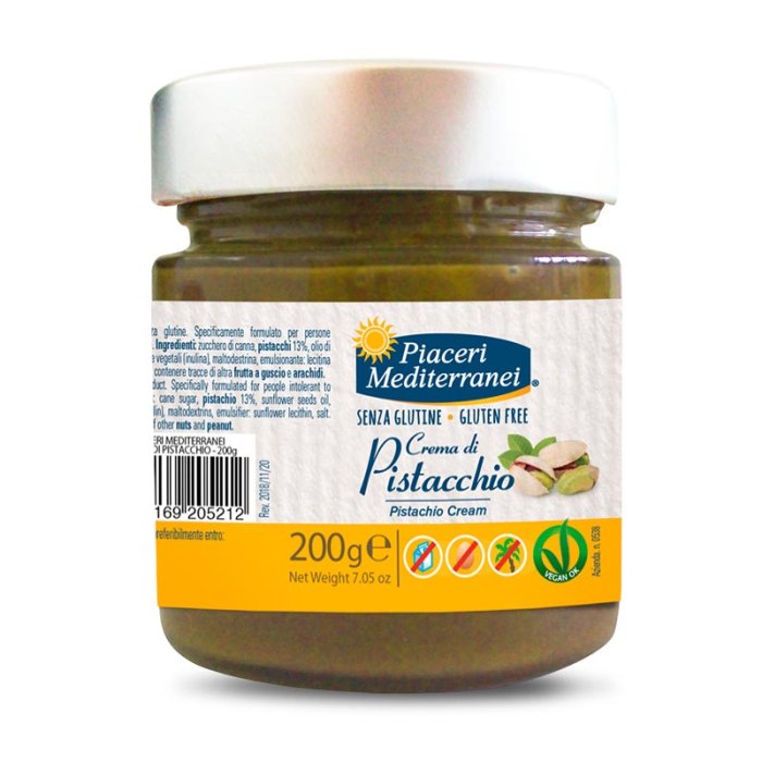 Eufarma Linea Senza Glutine Piaceri Mediterranei Biscotti e Pasticceria Crema al Pistacchio 200 g