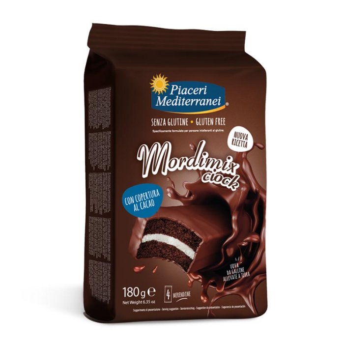 Eufarma Linea Senza Glutine Piaceri Mediterranei Merende Mordimix Ciock Cioccolato 4 X 45 g