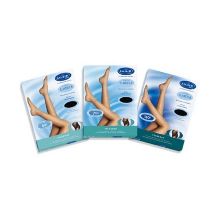 Sauber Pharma Calze e Collant Linea Classica Pre-Maman Collant a Compressione Graduata 140 Den Neutro/Beige Taglia 2