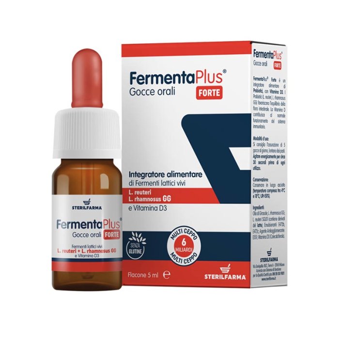 Sterilfarma Alimenti Sani e Biologici per bambini Fermenta Plus Gocce Orali Forte 5 ml
