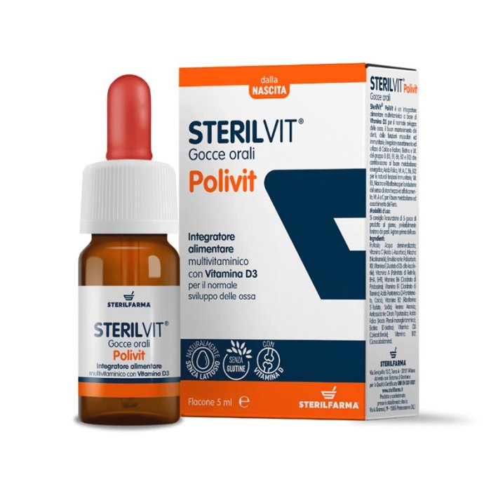 Sterilfarma Alimenti Sani e Biologici per bambini Sterilvit Polivit Gocce Orali 5 ml