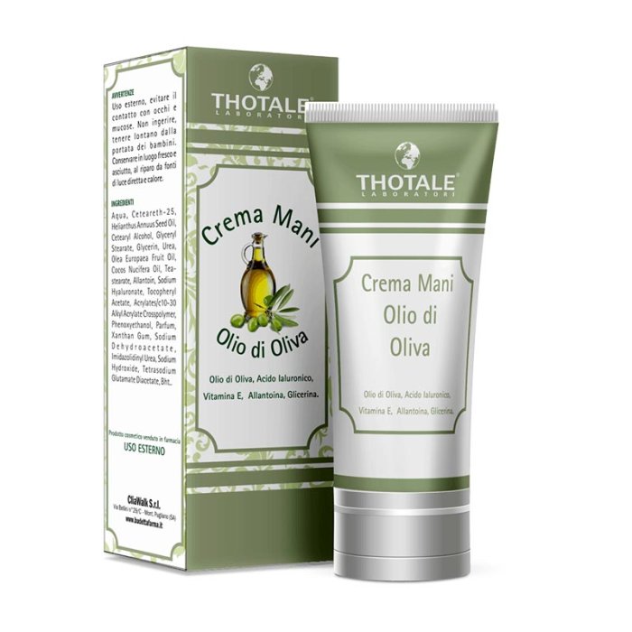 Thotale Laboratori Qualità e Competitività Olio di Oliva Crema Mani Relipidizzante Idratante 100 ml