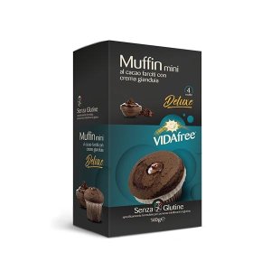 Vidafree Alimenti senza Glutine Mini Muffin Cacao e Crema Gianduia 4x35 g