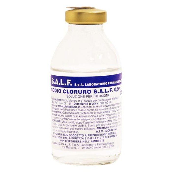 Sodio cloruro 0,9 percento SALF 100 ml - soluzione fisiologica sterile pronta all uso