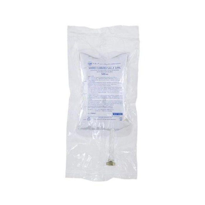 Sodio Cloruro Salf 0,9% 500 ml - soluzione fisiologica per infusione