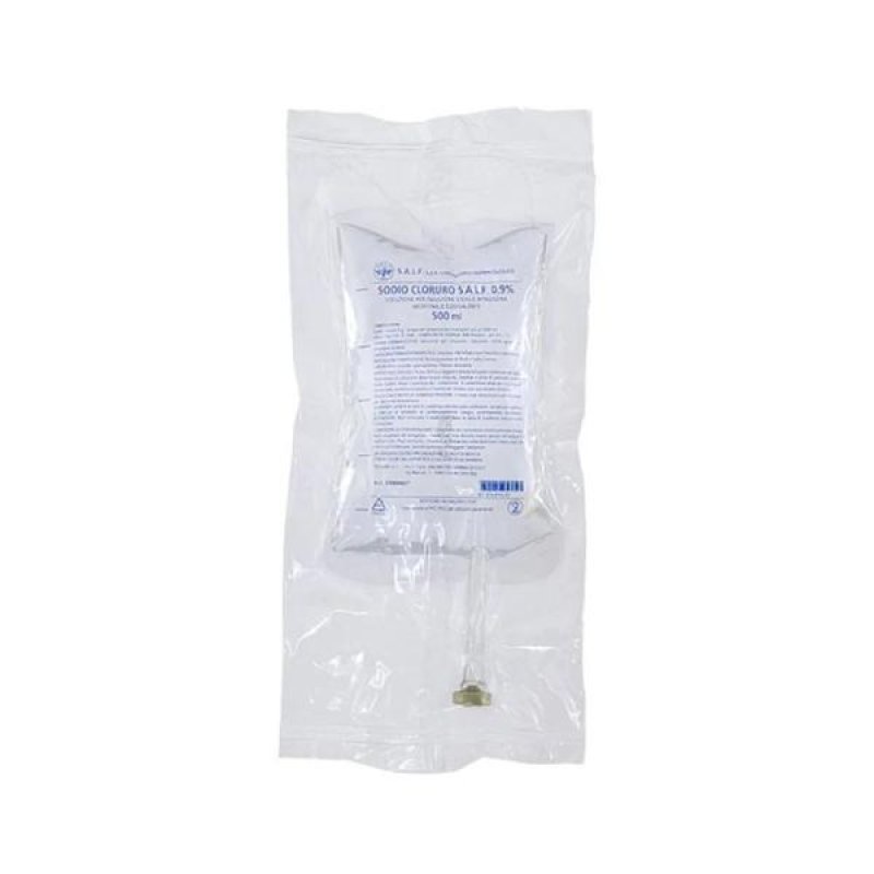 Sodio Cloruro Salf 0,9% 500 ml - soluzione fisiologica per infusione