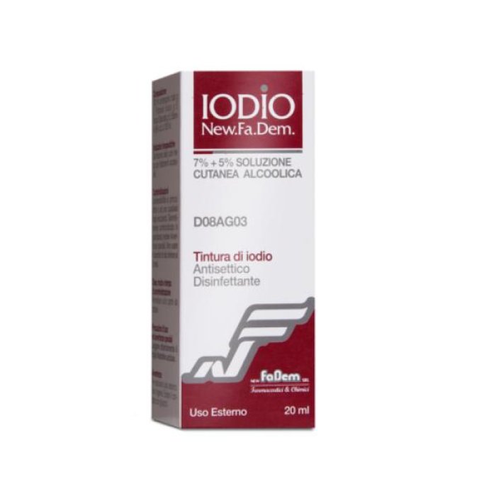 Iodio Sol Alco I New Fa.Dem. 7%/5% Soluzione Cutanea Alcoolica 1 Flacone 20 Ml