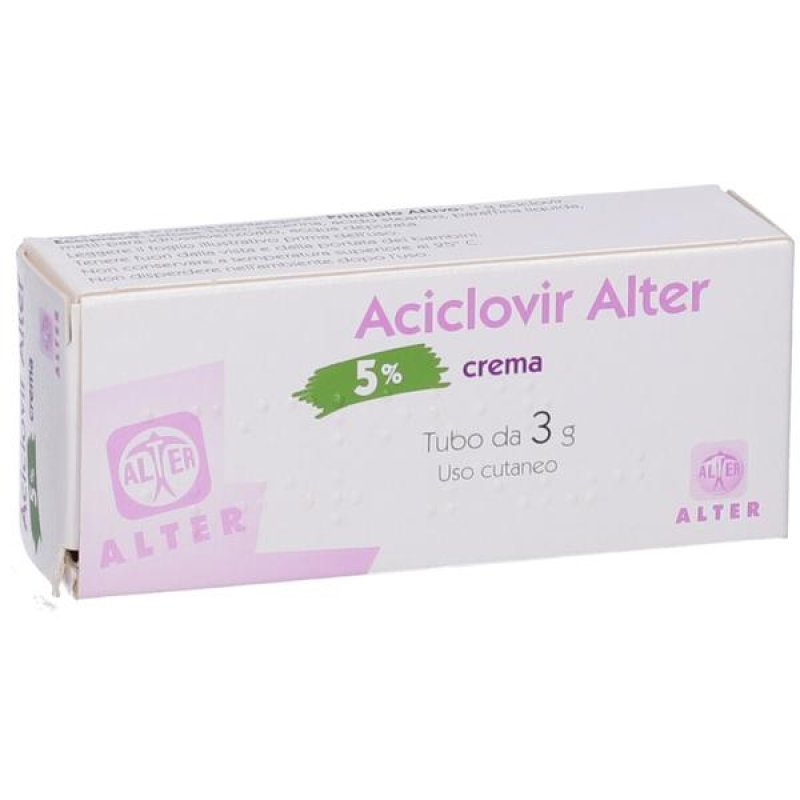 Aciclovir Crema 5% Alter 3 g – Trattamento Herpes Labbiale e Genitale