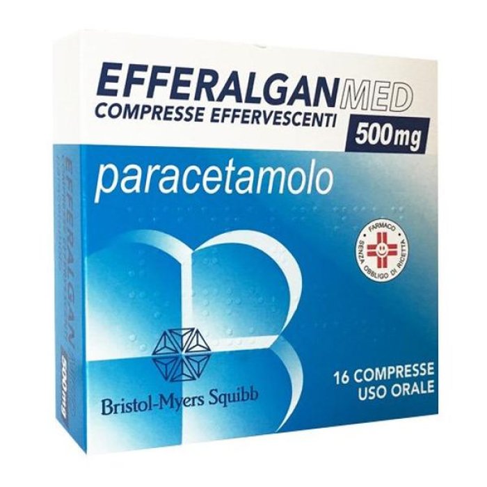 Efferalganmed 500mg Paracetamolo Febbre e Dolore 16 Compresse Effervescenti