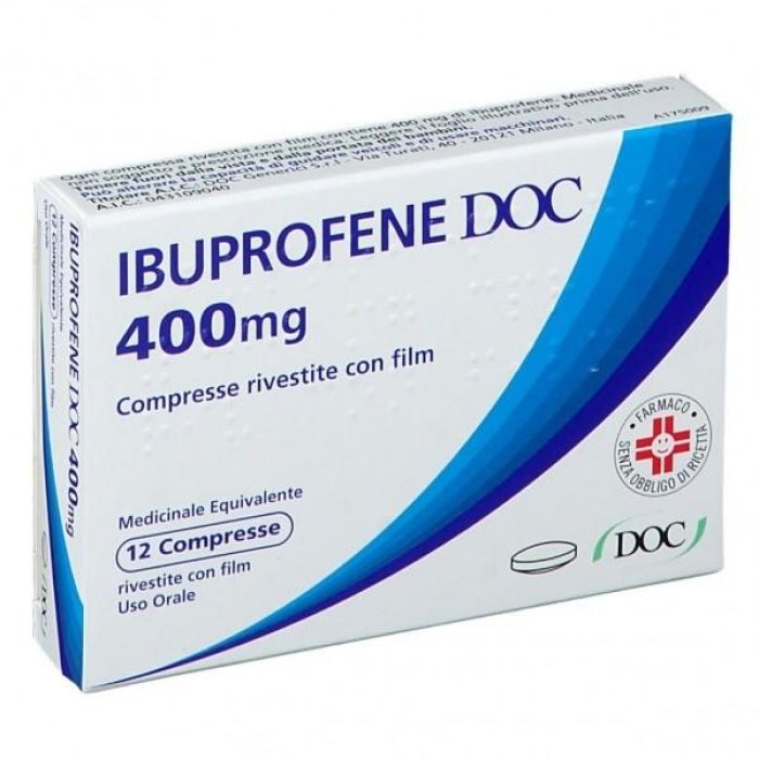 Ibuprofene 400 Milligrammi 12 Compresse Analgesico Antinfiammatorio per Dolore e Febbre