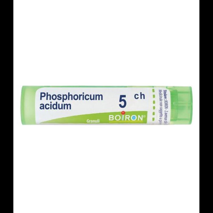 Phosphoric Acid Acido Fosforico Omeopatico in Granuli Diluizione 5 CH Tubo Boiron – Rimedio per Astenia, Stress e Affaticamento Mentale