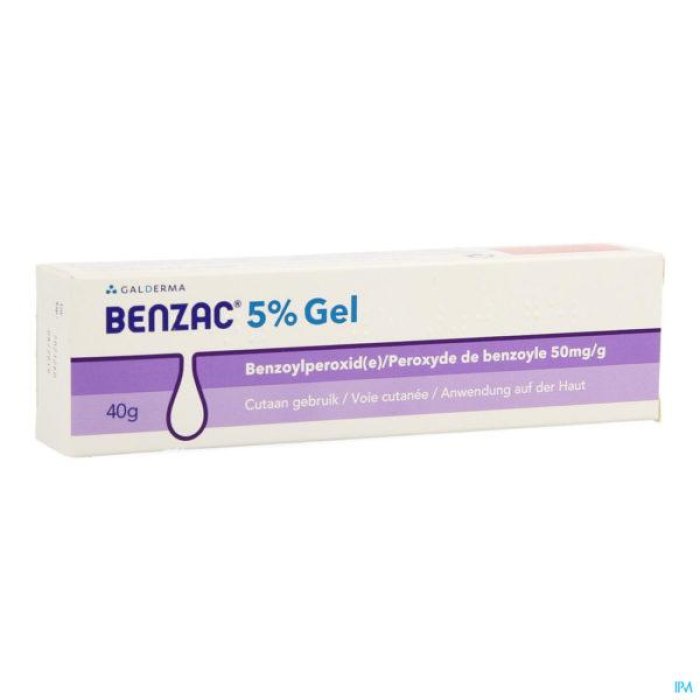 Benzac 5% gel 40 g - gel cutaneo a base di perossido di benzoile per acne