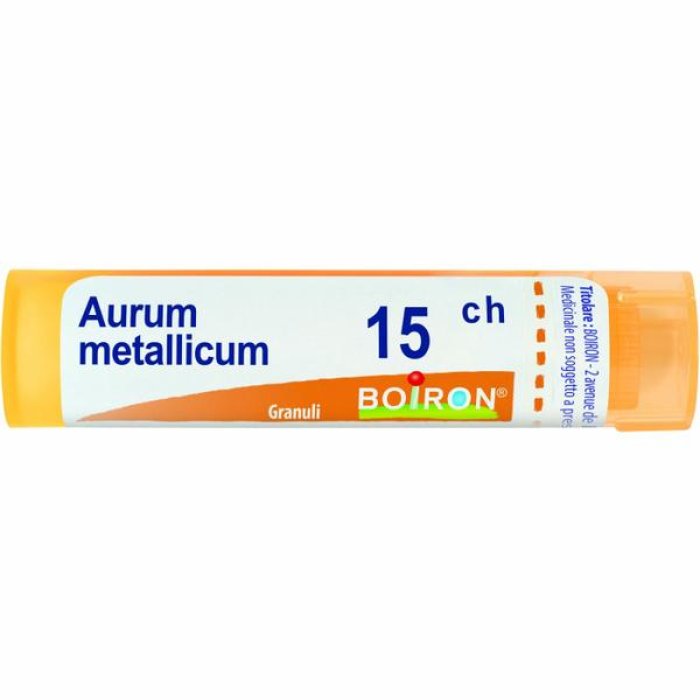 Aurum Metallicum diluizione 15 centesimale hahnemanniana granuli in tubo Boiron rimedio omeopatico