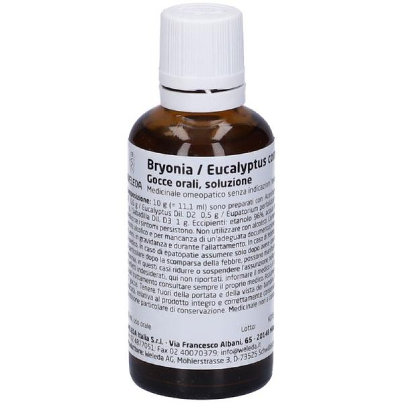 Bryonia Eucalyptus Gocce Orali 50 ml – Integratore Naturale per il Benessere delle Vie Respiratorie e della Gola