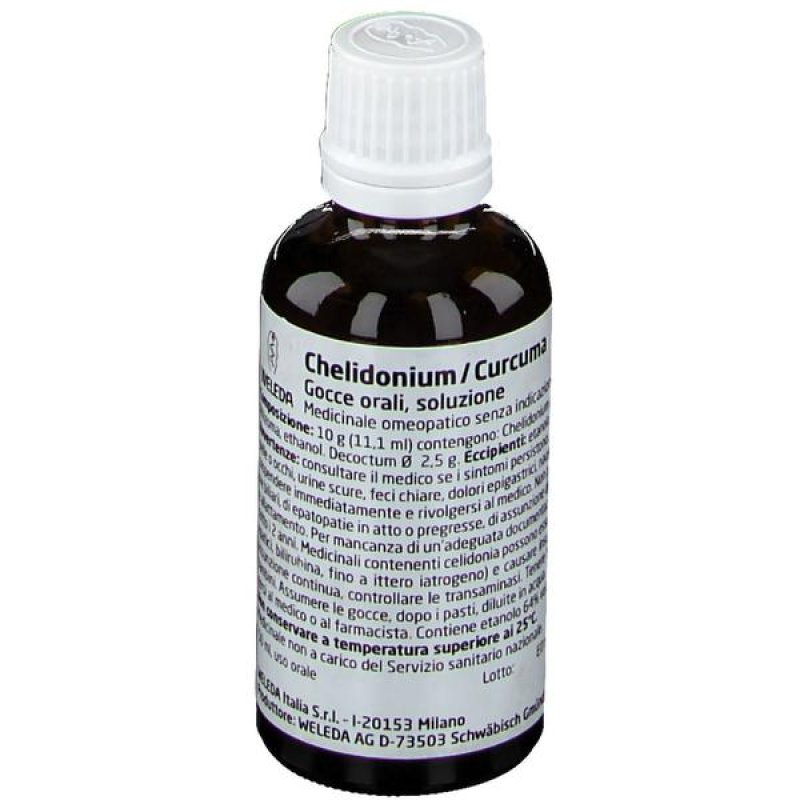 Weleda Chelidonium Curcuma Gocce Orali Soluzione Medicinale Omeopatico 50 ml