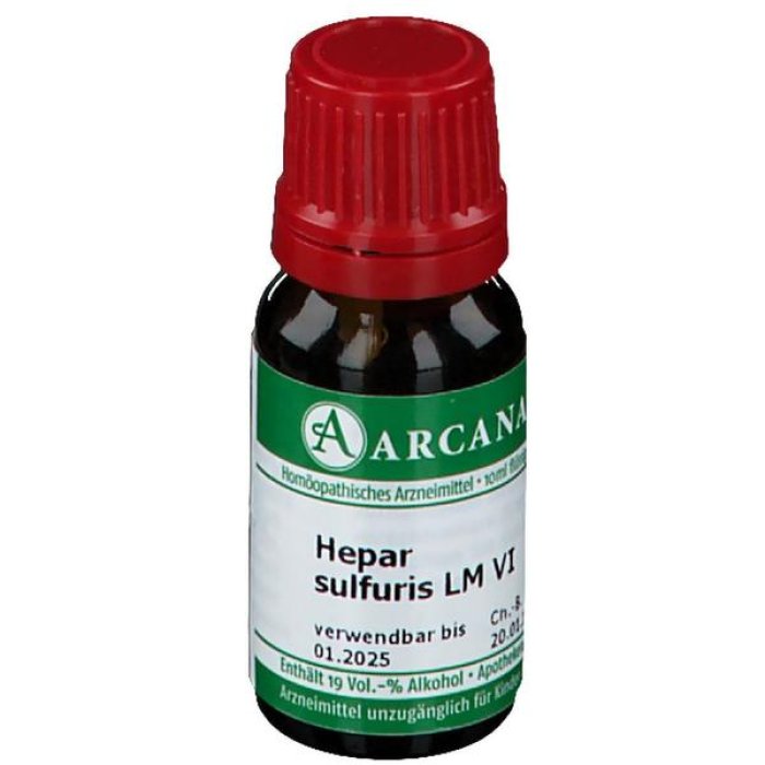 Hepar Sulf 24 LM Gocce Orali 10 Millilitri Arcana – Rimedio Omeopatico Hepar Sulfur per Irritazioni e Stati Infiammatori