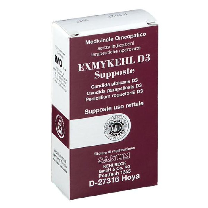 Sanum Exmykehl D3 Supposte 10 Pezzi Trattamento Naturale Infezioni Micotiche