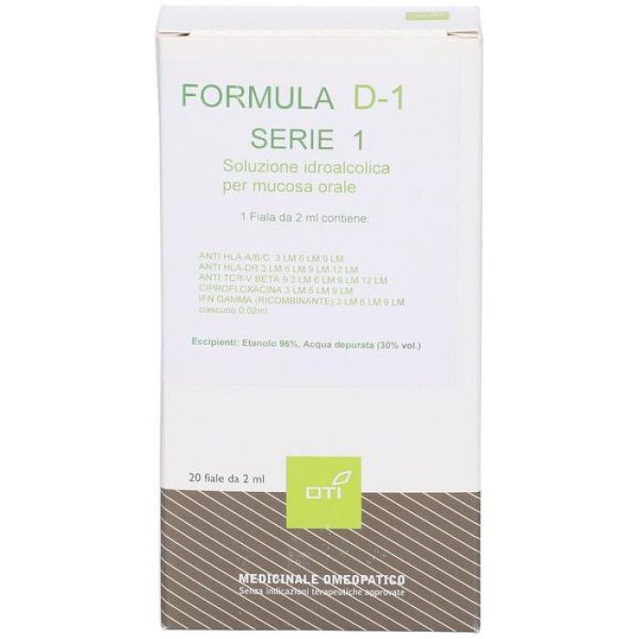 Oti Formula D-1 Serie 2 Composto Medicinale Omeopatico 20 Fiale Idroalcoliche