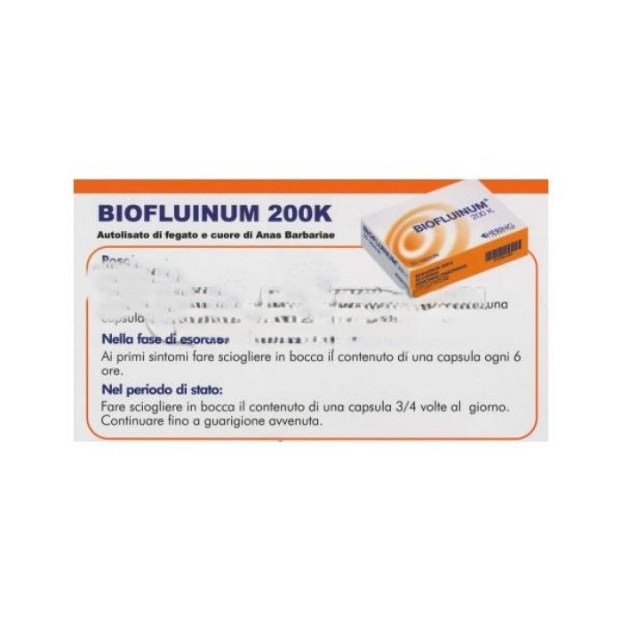 Hering Biofluinum 200K Medicinale Omeopatico 30 Capsule
