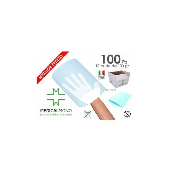 Farmac manopole impermeabili TNT 100 pezzi - guanti monouso in tessuto non tessuto