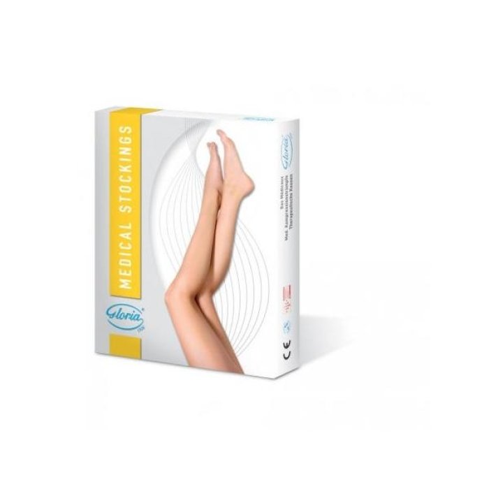 Gloriamed Gambaletto in Cotone a Compressione Graduata per Gambe, Calza Elastica Contenitiva Medica