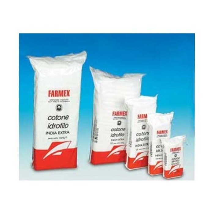 Cotone Idrofilo 50 g Farmex in Puro Cotone Morbido e Assorbente per Uso Medico e Cosmetico