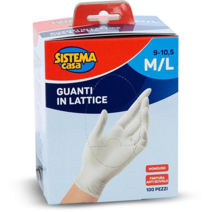 Guanti in lattice taglia grande 100 pezzi Farvisan monouso polvere