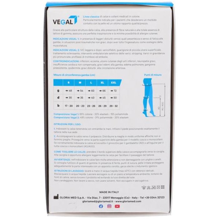 Vegal Gambaletto a Compressione Graduata 15-20 mmHg Preventivo Taglia Extra Large 1 Pezzo