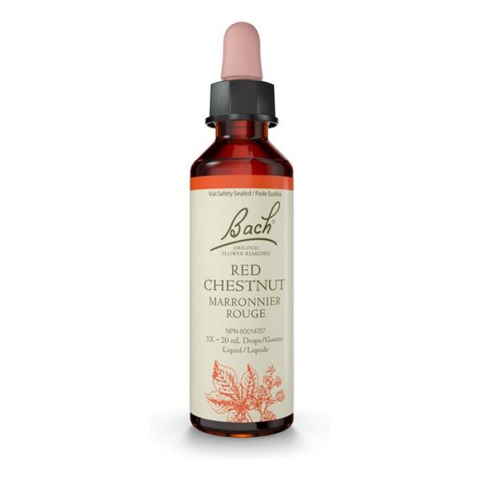 Red Chestnut Bach Gocce 30 ml OTI – Fiori di Bach Originali per Ansia e Preoccupazione, Rimedio Naturale OTI in Gocce