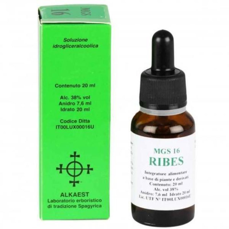 Integratore a Base di Ribes Nero MGS16 in Gocce, Soluzione Orale 20 ml per Benessere della Pelle e Difese Immunitarie
