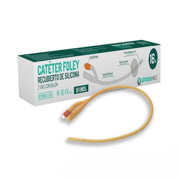 Sonda Foley CH16 2 vie 1 pezzo - catetere vescicale a 2 vie CH 16