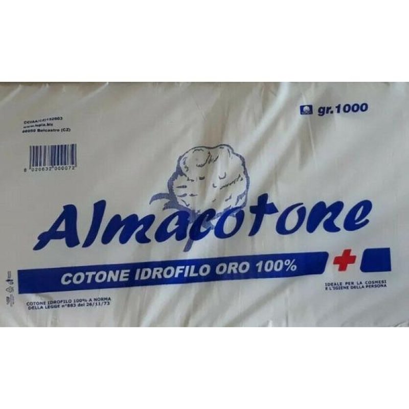 Cotone Oro idrofilo 1000 g Zabb sacchetto grande per uso medico e cosmetico