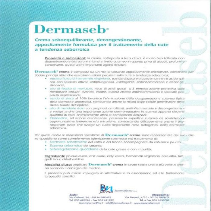 Dermaseb Crema Seboequilibrante Viso per Pelle Grassa e Impura