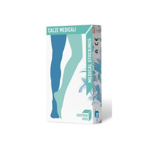 Gloriamed Gambaletto a Compressione Graduata in Microfibra Micro per Circolazione Gambe Stanche e Vene Varicose