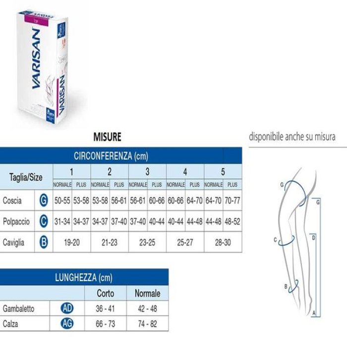 Varisan Top collant K1 cotone punta aperta colore cognac tg 3 calza terapeutica