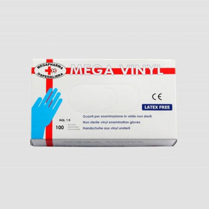 Farvisan guanti in vinile monouso taglia M senza lattice confezione da 100 pezzi per uso medico professionale e domestico