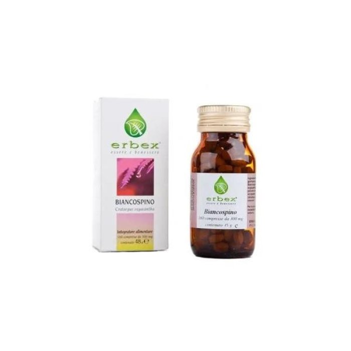 Biancospino Erbex 160 Compresse – Integratore Naturale Rilassante e Cardiotonico per il Benessere di Cuore e Pressione
