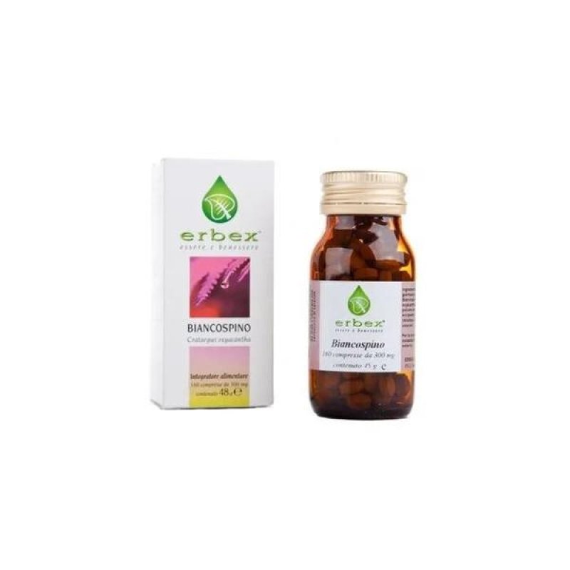 Biancospino Erbex 160 Compresse – Integratore Naturale Rilassante e Cardiotonico per il Benessere di Cuore e Pressione