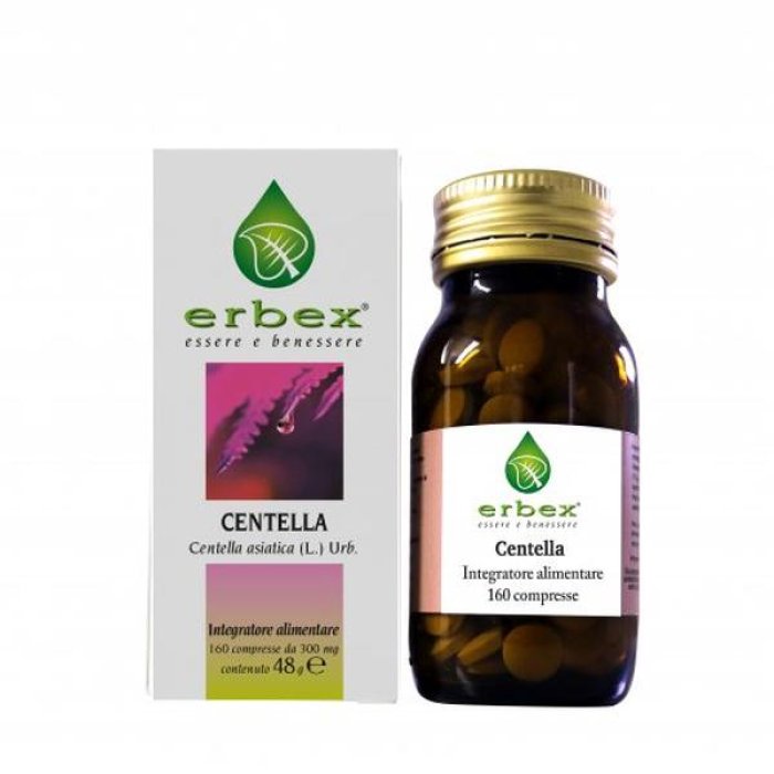 Erbex Centella 160 Compresse – Integratore alla Centella Asiatica per Circolazione, Gambe Leggere e Benessere Vascolare