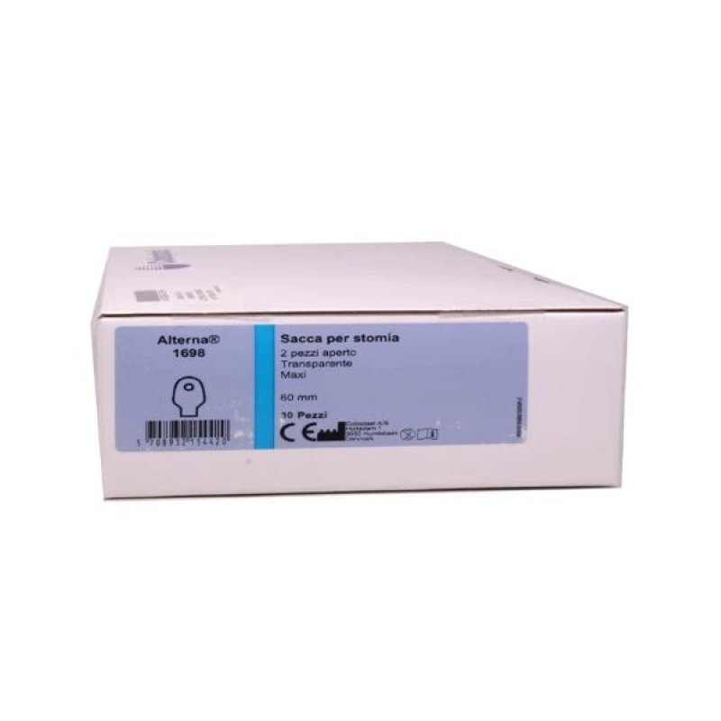 Alterna sacca aperta trasparente 60 mm 30 pezzi - sacca per stomia monopezzo Alterna sacca aperta trasparente 60 mm 30 pezzi - sacca per stomia monopezzo