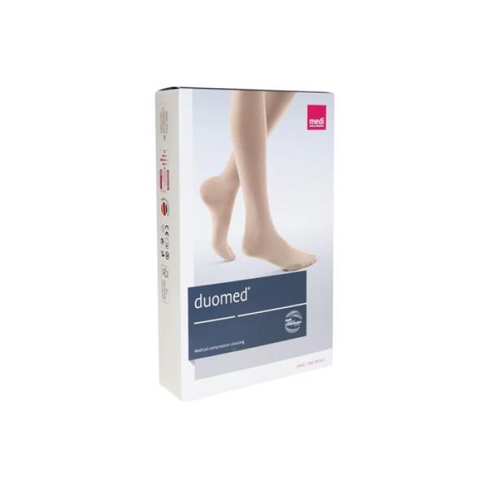 The Duomed calza a compressione medicale classe 1 autoreggente per coscia sinistra taglia media lunga colore 519 per vene varicose e gambe affaticate
