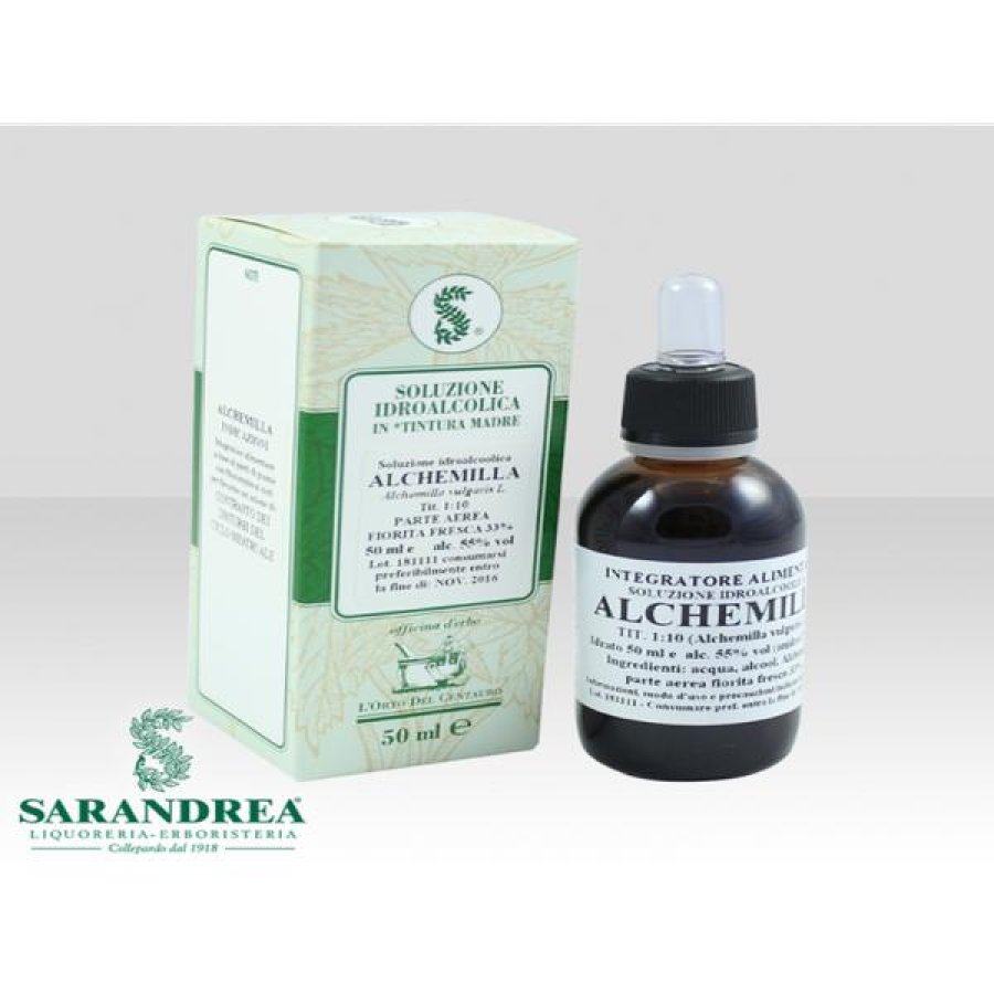 Alchemilla Gocce 60 ml Sarandrea Integratore Naturale in Soluzione Idroalcolica a Base di Alchemilla Vulgaris Alchemilla Gocce 60 ml Sarandrea Integratore Naturale in Soluzione Idroalcolica a Base di Alchemilla Vulgaris