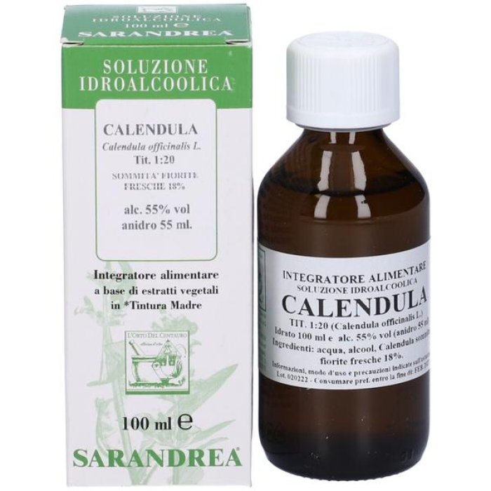 Sarandrea Calendula Gocce 100 ml Integratore Naturale Lenitivo per il Benessere di Pelle e Mucose